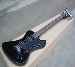 Zeldzame 4 Strings Krist Novoselic Kn Signature Rd Black Electric Bass Guitar Black Pickguard Chrome Hardware Rosewood Fingeboard Dot I9744211