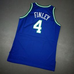 zeldzame basketbal Jersey mannen jeugd vrouwen Vintage Michael Finley Champion 96 97 High School Lincoln maat S-5XL aangepaste naam of nummer