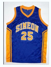 zeldzame basketbal Jersey mannen jeugd vrouwen Vintage #25 Ben Wilson Limited Series Simeon High School College maat S-5XL aangepaste naam of nummer