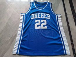 Raro baloncesto Jersey Hombres Mujeres jóvenes Vintage Alex English 22 Dreher High School Blue Devils Tamaño S-5XL personalizado cualquier nombre o número