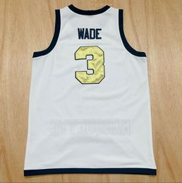 zeldzame basketbal Jersey mannen jeugd vrouwen Vintage Dwyane Wade 3 Marquette High School maat S-5XL aangepaste naam of nummer