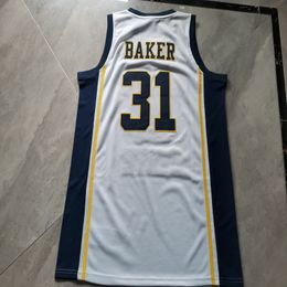 Rare Basketball Jersey Men Youth Women Vintage # 31 Ron Baker Wichita State Size S-5xl Custom tout nom ou numéro 275Q