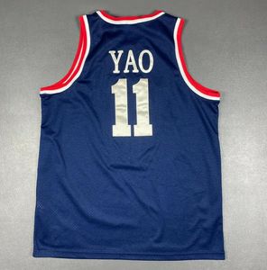 Maillot de basket-ball rare pour hommes et femmes, Vintage Yao Ming, rétro, taille du lycée, personnalisé avec n'importe quel nom ou numéro, S-5XL