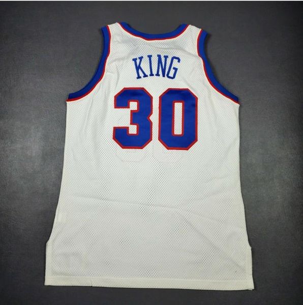 Rare Basketball Jersey Hommes Jeunes Femmes Vintage Bernard King Champion 1991 Bullets Game Porté Rétro High School Taille S-5XL personnalisé n'importe quel nom ou numéro