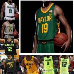 Zeldzaam Baylor Bears College Basketball Jersey Mens Flo Thamba Jersey Devonte Bandoo Turner Jackson Moffatt Obim Okeke Womens Custom Steek