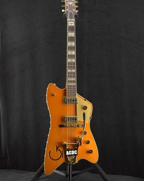 Billybo raro Júpiter Orange Eddiecochran Thunderbird Guitarra Electric Vaca Cactus Inlay G Logototeros Bigs Tremolo Bridge Gold Hardwa8463372