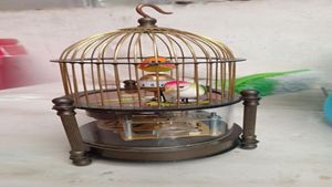 Cage à oiseaux en laiton Rare, horloge de Table mécanique, réveil 0121236816