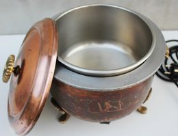 Raro horno de cobre para servir o cocina de alimentos, trabajo para mantener la olla caliente, utensilios de cocina para el hogar o el restaurante