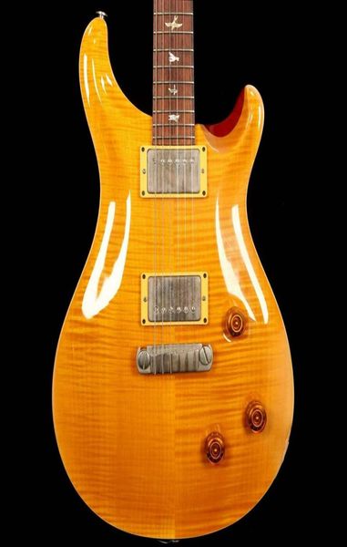 Raro personalizado 22 10 top guitarra eléctrica ráfaga amarillo reed smith 22 trets guitar9745092