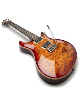 Zeldzaam Custom 24 Reed Smith Guitar 2008 Tiger Flame Maple Top Vintage Burs 57 Elektrische gitaar Abalone Flower Inlay Natural Mahogany702278