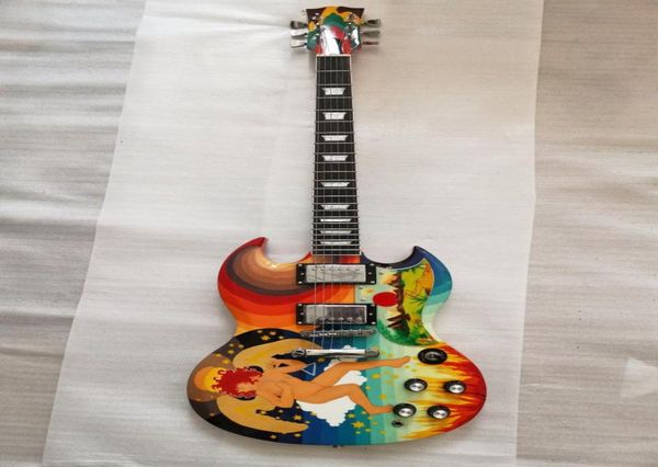 SHAP CERTURAL CONSEJO PEGATIVAS MUCHORLIORES Multicolor guitarra eléctrica para bebés 22 trastes de hardware cromado guitarras de la barbilla 9405813