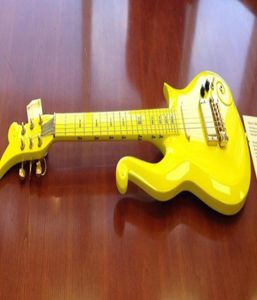 Rare Diamond Series Yellow Prince Cloud Electric Guitar Alder Body Maple Neck Metal Truss Rod Cover Wrap Arround Staartstuk BLA9086757