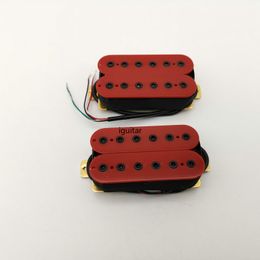 RARE Micros Guitare Humbucker Céramique Cou Et Pont Micros Guitare Électrique Rouge 4C