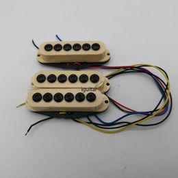 Micros de guitare rares SSS micros en céramique à simple bobinage micros de guitare électrique jaune laiteux