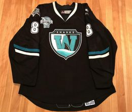 Jersey de hockey raro Hombres Mujeres jóvenes Vintage Personalizar Worcester Sharks LOGAN COUTURE Tamaño S-5XL personalizado cualquier nombre o número