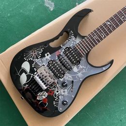 Rare JEM 77FP2 Floral Pattern 2 Steve Vai Guitare électrique Tree of Life inlay, Floyd Rose Tremolo, Locking Nut, Chrome Hardware, Monkey Grip, Lion Clay