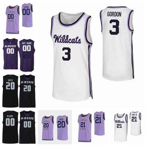 Rare Kansas State Wildcats Jerseys Nigel Shadd David Sloan Mike Evans Patrick Muldoon Muldoon Mawdo Shado Shado Shado Collef Basketball Jerseys sur mesure