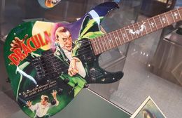 Rare Metallic Kirk Hammett KH 2 Dracula Guitare électrique Bat Cross Intrup