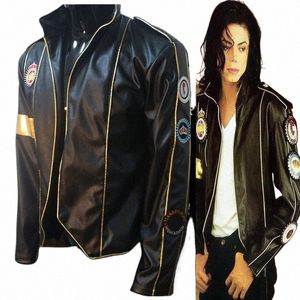 zeldzame MJ Michael Jacks Royal England Badge Elizabeth Memory Informeel voor Performance Show Punk Imitati Military UK Jacket x6ht#