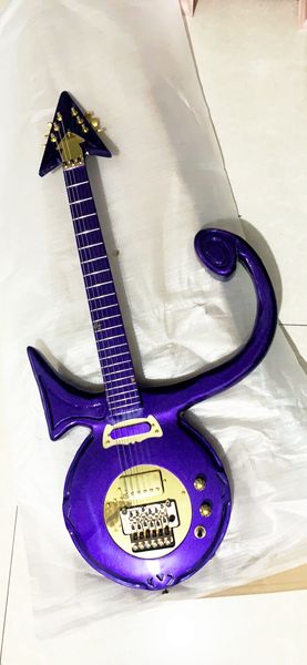 Rare Prince Love Symbol Modèle guitare Gold Floyd Rose Big Tremolo Bridge Gold Hardware sur mesure Abstract Symbol Goldtop Guitars