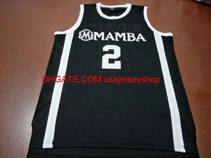 Coucle rond rare # 2 MAMBA GIGI K B BASKETBALL COLLEGE SIZE SIME S-4XL 5XL CUSTUME Tout num￩ro de nom