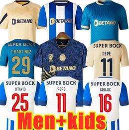 Rare Soccer 23 24 FC Portos Jerseys Campeys Pepe Sergio Oliveira Mehdi Luis Diazus Training Fans Jugador Versión 2023 2024 Camisas de fútbol Kits Kits Kits