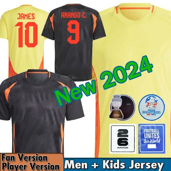 Rare Fútbol 24/25 Colombia James Soccer Jerseys Kits Kit 2025 Columbia National Team Football Shirt Away Camisetas 2024 Copa América D. Valoyes Arango C. Chucho