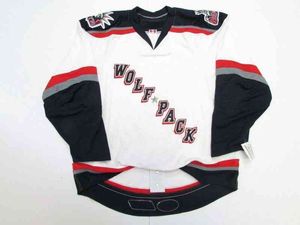 Rare cousu personnalisé WOLF PACK AHL maillot de hockey ajouter n'importe quel numéro de nom hommes jeunes femmes XS-5XL