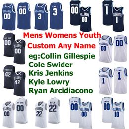 rare Villanova Wildcats College Basketball Jerseys 2 Foye Jersey 54 Porter 5 Phil Booth 14 Omari Spellman 35 Matt Kennedy Custom Stitched