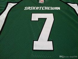 Rare Vintage Saskatchewan Roughrider # 7 Cody Fajardo Football Jersey personnalisé tout nom ou numéro de numéro