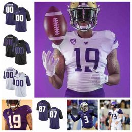 Maillots rares des Huskies de Washington Maillot Ben Burr-Kirven Richard Newton Aaron Fuller Elijah Molden Maillots de football universitaire cousus sur mesure