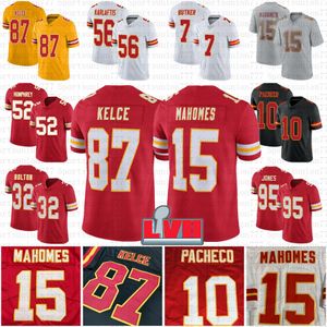 Patrick Mahomes Isiah Pacheco Maillot de football Travis Kelce Creed Humphrey Chris Jones Kadarius Toney Nick Bolton Harrison Butker George Karlaftis Trent McDuffie