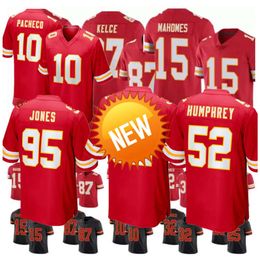 Rashee Rice Derrick Thomas Patrick Mahomes Travis Kelce Swift Isiah Pacheco Nick Bolton Chris Jones Creed Humphrey Clyde Edwards-Helaire Custom Football Jerseys