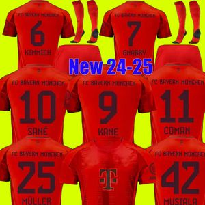 Kane Soccer Jerseys SANE 2024 2025 Camisa de fútbol 23 24 25 Musiala Goretzka Gnabry Bayerns Munich Camisa de Futebol Men Kits Kits Kimmich Fans Versión previa