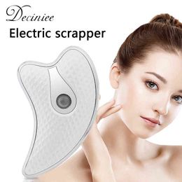 Raspador eléctrico de Guasha para masaje Facial, placa reafirmante estiramiento tablero cara, cuello y cuerpo, 220429