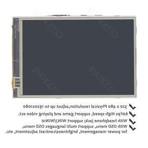 Livraison gratuite Raspberry Pi 60Fps 320x480-1920x1080 OSD 35 pouces écran tactile H-D-MI IPS moniteur d'affichage pour Raspberry Pi 3 modèle B/2B/Z Axlk