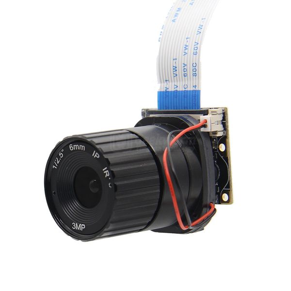 Freeshipping Cámara Raspberry Pi / 5MP 6mm Distancia focal Visión nocturna NoIR Tablero de cámara con IR-CUT para Raspberry Pi 3 Modelo B / 2B / B + / Zero (w)