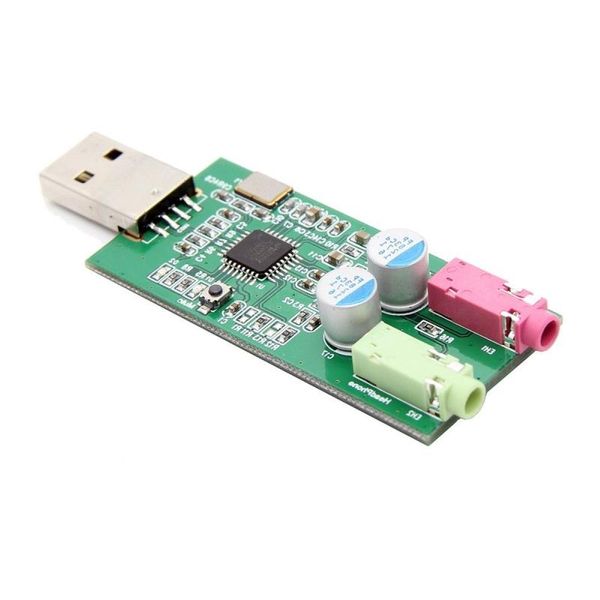Livraison gratuite Raspberry Pi PCM2912A Carte audio USB Carte d'extension UAC DAC Module audio avec entrée microphone pour Raspberry Pi 3 B / Wind Mlwt