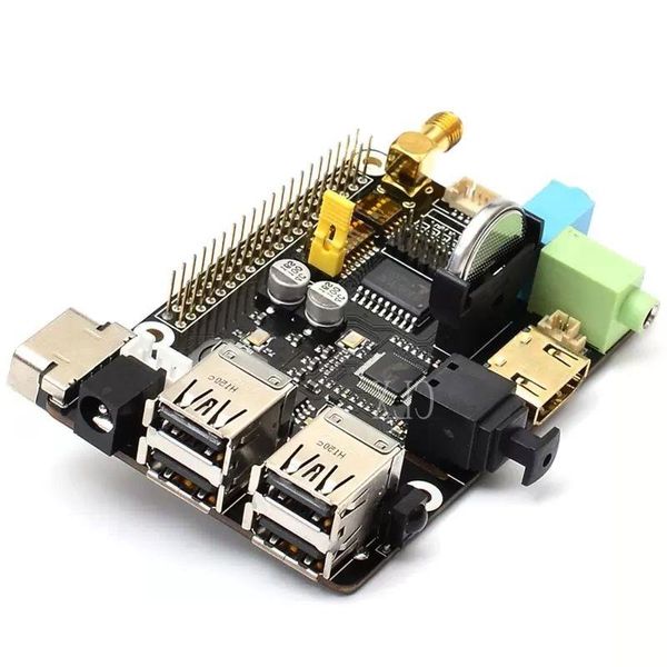 Raspberry Pi X200 DAC, ensemble d'adaptateurs de carte d'extension Audio pour 3 modèles B Plus 3B Pi 2B B Jswfr