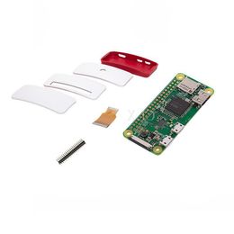 Livraison gratuite Kit de démarrage Raspberry Pi Zero W Carte Pi Zero W Boîtier officiel En-tête 40 broches pour Pi 0 W Cadkv