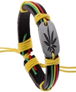 Rasta Jamaica Reggae Pulsera de cuero Diseño experto en fábrica Calidad Último estilo Estado original233R4354781