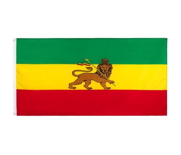 Bandera rasta del león de Judá para decoración y uso en interiores y exteriores Impreso digitalmente al por menor directo de fábrica 100 poliéster 90x1509420102
