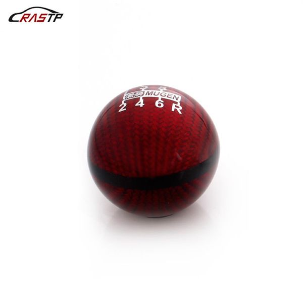 RASTP-Universal 6 Speed M8X1 25 M10X1 5 M10X1 25 Mugen Red Carbon Fiber Gear Shift Knob para Honda Civic Acura RS-SFN051197k