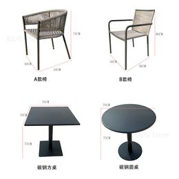 Rattan patio meubels moderne buitentuin meubels sets casual waterdichte zonnebrandcrème tafel stoel set eenvoudige cafétafel stoel