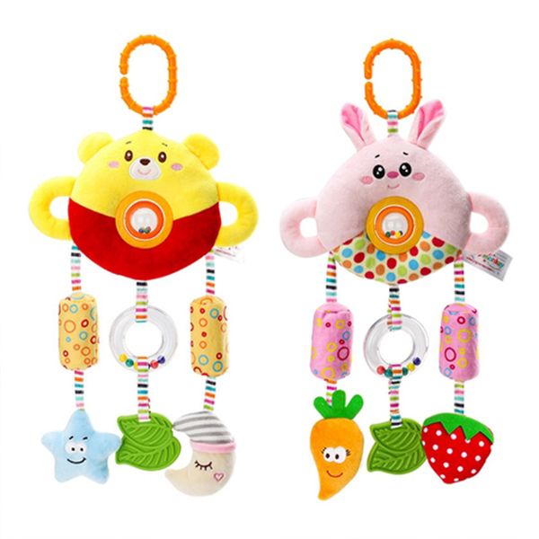 Hochet Bébé Jouets 0 6 12 Mois Nouveau-nés Jouet Éducatif 0 Nourrissons Doux Animaux Mignons Dentition Carillons Éoliens Hochets Suspendus Pour Enfants LJ201124