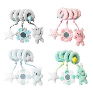 Hochets mobiles pour lit bébé jouets mignon berceau poussette spirale né 0-12 mois éducatif dessin animé animaux doux infantile hochet jouet Part227g