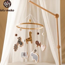 Hochets Mobiles 1 pc Bébé Hochet Jouet 0-12 Mois En Bois Mobile né Animal Pendentif Lit Cloche Jouets Suspendus Support Support Infant Berceau Jouet Cadeaux 230203