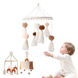 Ratels Mobiles 1set Baby Mobile Toys Boho Style Macrame Rainbow Bed Bell Hanging Nursery Decoration 012 Month Rattle 230220
