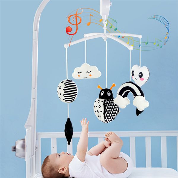 Hochets Mobiles Bébé Lit Suspendu Jouet Musical Berceau Bell Lit Mobile Nusery Lullaby Outil Interactif D'éducation Précoce né 03 Ans 230411