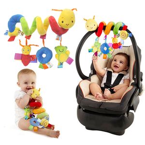 Hochets Mobiles bébé berceau jouets suspendus siège de voiture jouet doux poussette lit spirale landau poupées pour bébés né cadeau 230518